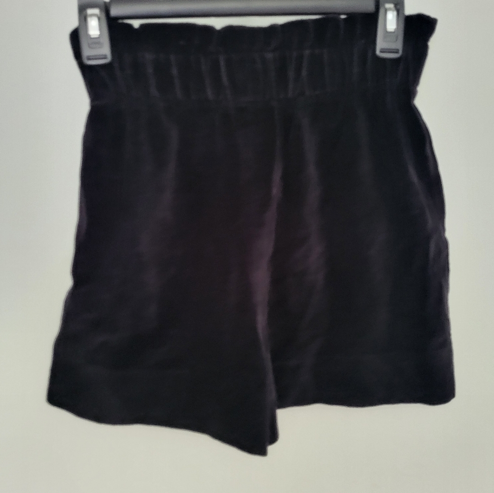 Zara Woman Size XS Embroidered Skort Wrap Shorts Black Velvet Face Whimsical - Picture 8 of 14